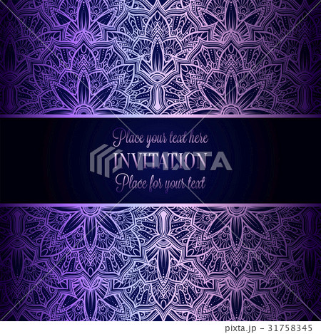 Wedding invitation or card, intricate lace mandala 31758345