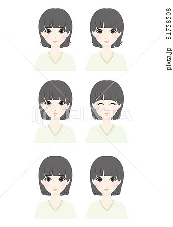 女性 ヘアスタイル イラストのイラスト素材 31758508 Pixta