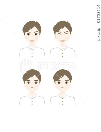 男性　表情　パターン 31758514