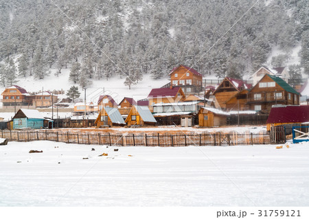 View of Goloustnoye Village in the winter 31759121