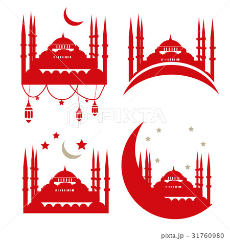 Turkish Community Illustration: Sultan Ahmed Mosque. Blue Mosque vector illustration. Turkish Community Illustration: Sultan Ahmed Mosque. Blue Mosque vector illustration. 31760980