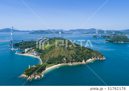 馬島と来島海峡大橋（しまなみ海道）空撮 31762176