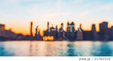 Blurred view of the NY skyline from Brooklyn  31762510