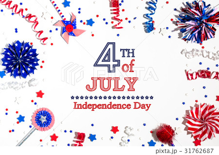 4th of July decorations on a white background 31762687