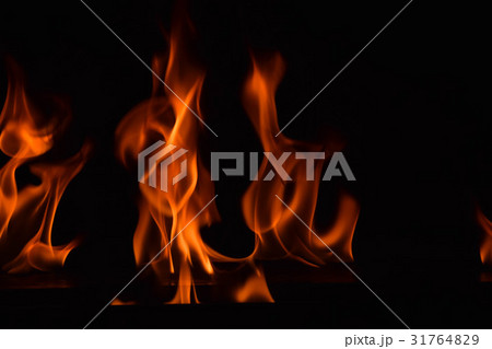 Fire flames on black background Fire flames on black background 31764829
