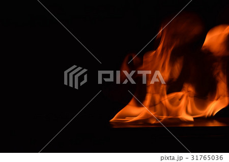 Fire flames on black background Fire flames on black background 31765036