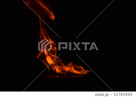 Fire flames on black background Fire flames on black background 31765095