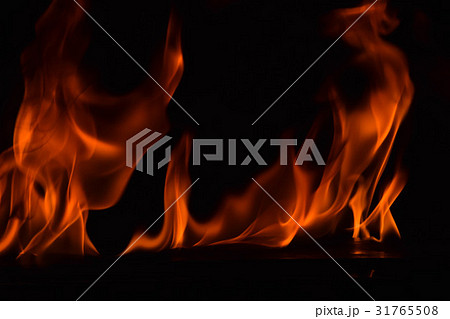 Fire flames on black background 31765508