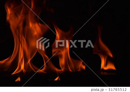 Fire flames on black background 31765512