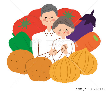 シニア　夫婦　野菜 31768149