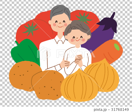 シニア　夫婦　野菜 31768149