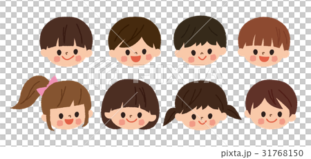 子供　顔　複数 31768150