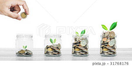 Money savings and business investment concept Money savings and business investment concept 31768176