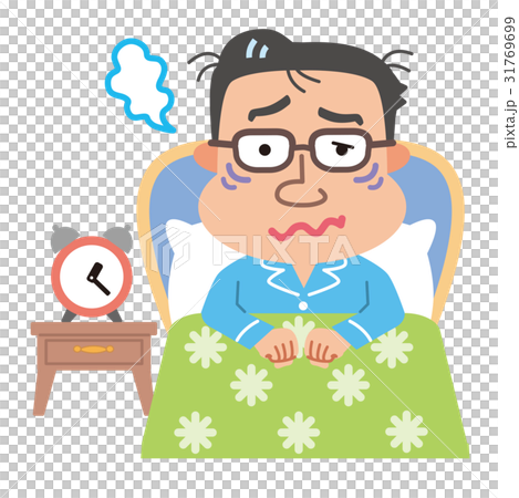 男性　更年期　不眠症　イラスト 31769699