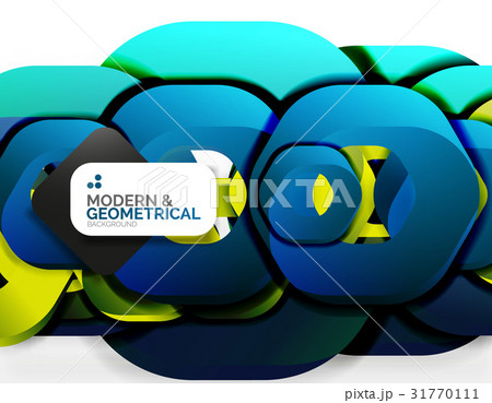 Geometric abstract background, cut chain shapes or 31770111