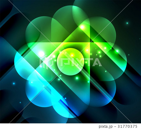Vector glowing geometric shapes background Vector glowing geometric shapes background 31770375