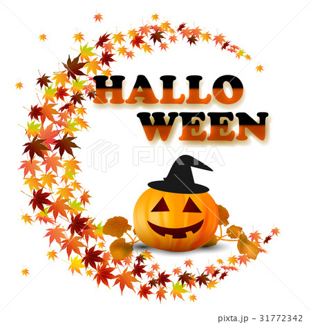 ハロウィン　かぼちゃ　紅葉　アイコン  31772342