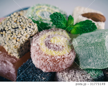 Turkish delight assortment close up 31773149