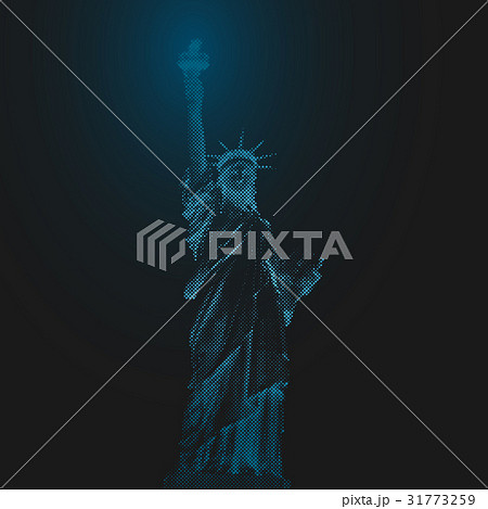 Statue of Liberty, New York, USA. Halftone 31773259