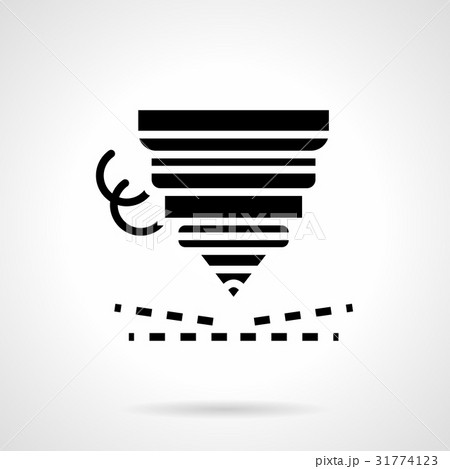 High precision laser cutting glyph vector icon 31774123