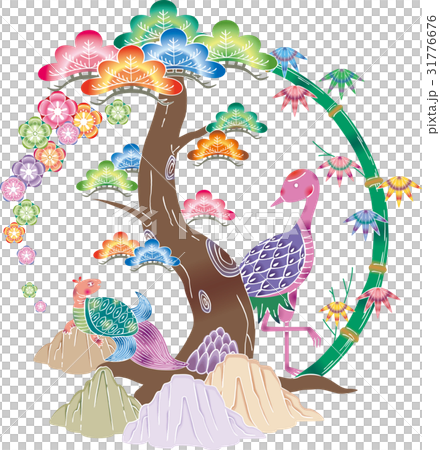 鶴亀　松竹梅 31776676