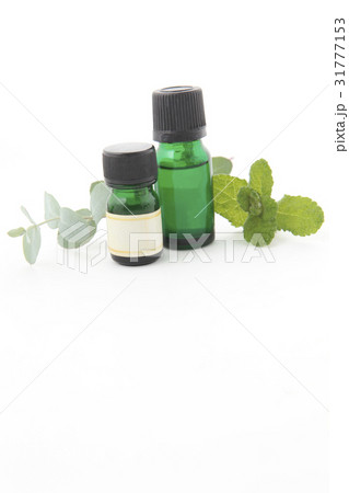 ユーカリの葉とオイルとミントオイルとミントの葉 31777153