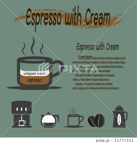 Espresso with Cream Coffee 31777331