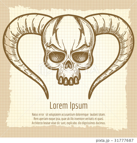 Monsters skull on vintage background 31777687