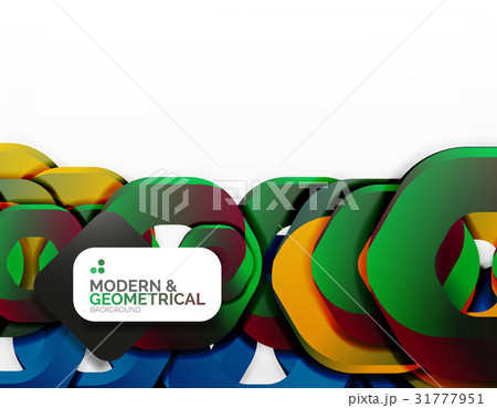 Geometric abstract background, cut chain shapes or 31777951