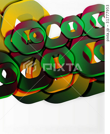 Geometric abstract background, cut chain shapes or 31777953