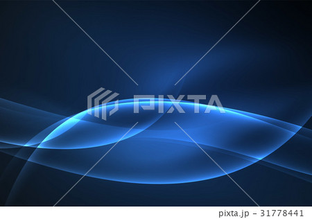 Vector glowing wave, smoke 31778441
