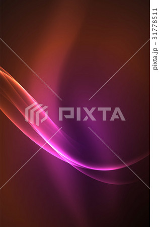 Vector glowing wave, smoke 31778511