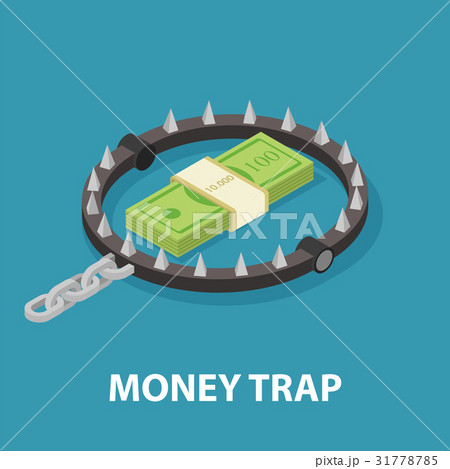 Money trap. Isometric vector illustration Money trap. Isometric vector illustration 31778785