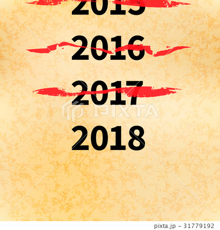 Crossed out years in calendar 31779192