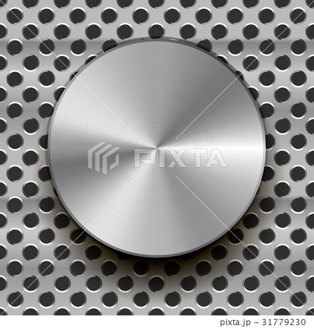 Glossy metal knob on grid Glossy metal knob on grid 31779230