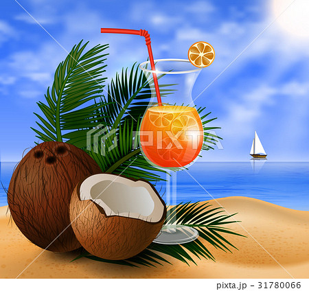 Coconut tropical nut background 31780066