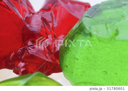 Abstract green and red jello 31780601