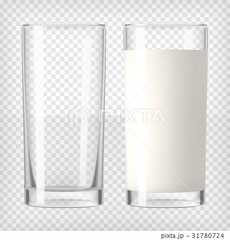Milk in a glass and an empty glass 31780724