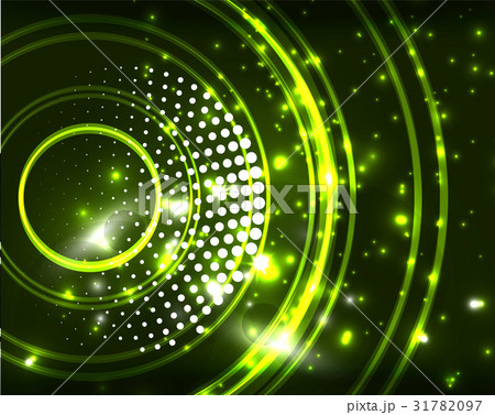 Neon circles abstract background 31782097