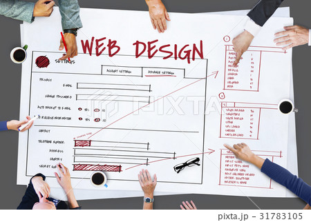 Business people working on network graphic overlay banner 31783105