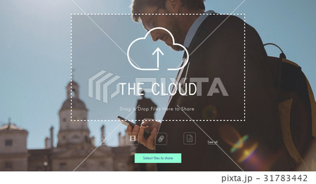 People Using Technology Digital Device with Cloud Computing Icon Graphic People Using Technology Digital Device with Cloud Computing Icon Graphic 31783442