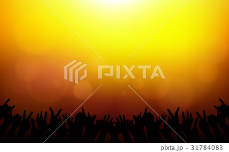 lens flare on yellow color and silhouett hand up lens flare on yellow color and silhouett hand up 31784083