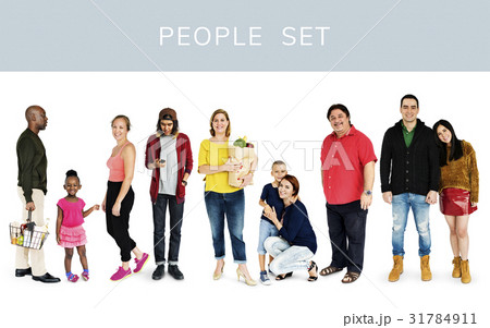 Diversity People Set Gesture Standing Together Studio Isolated Diversity People Set Gesture Standing Together Studio Isolated 31784911