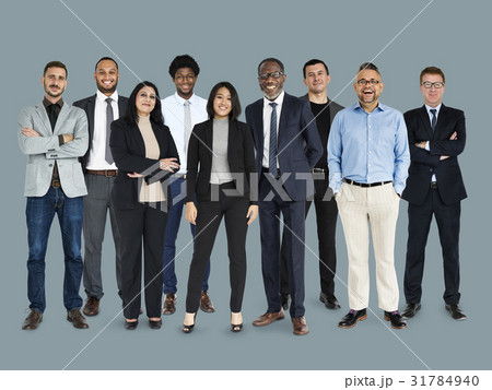 Diverse Business People Set Gesture Studio Isolated Diverse Business People Set Gesture Studio Isolated 31784940