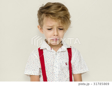 Little Boy Frowning Sad Cry Little Boy Frowning Sad Cry 31785869