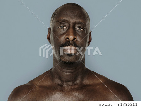 Adult Man Serene Face Expression Studio Portrait Adult Man Serene Face Expression Studio Portrait 31786511