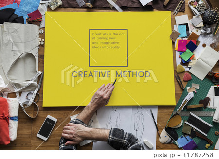 Hands working on notepad network graphic overlay Hands working on notepad network graphic overlay 31787258