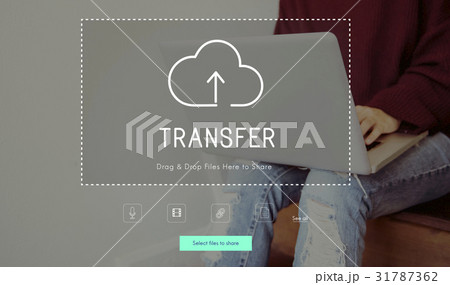 People Using Technology Digital Device with Cloud Computing Icon Graphic 31787362