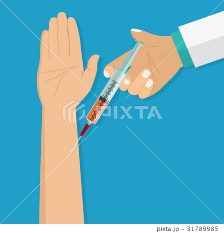 Doctor hand with syringe Doctor hand with syringe 31789985