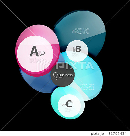Vector glossy glass circles speech bubble on black Vector glossy glass circles speech bubble on black 31795434
